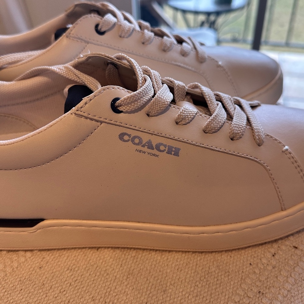 Coach Men's G4950 Low Top Sneaker Chalk/Navy Shoes Size 10.5 NEW ,NO TAG ,NO BOX